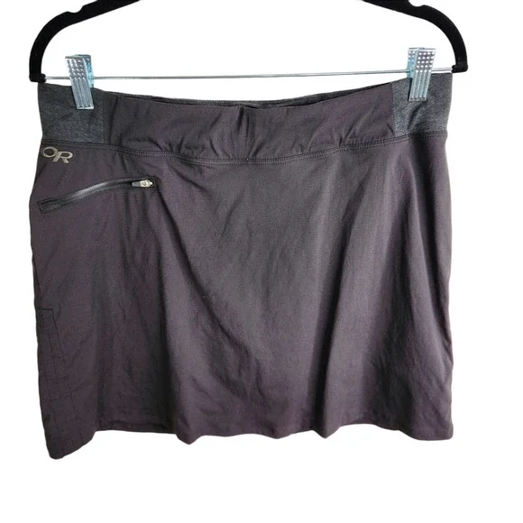 Outdoor Research Zendo Travel Skort Black Gray Women's Size 10 - Picture 2 of 9